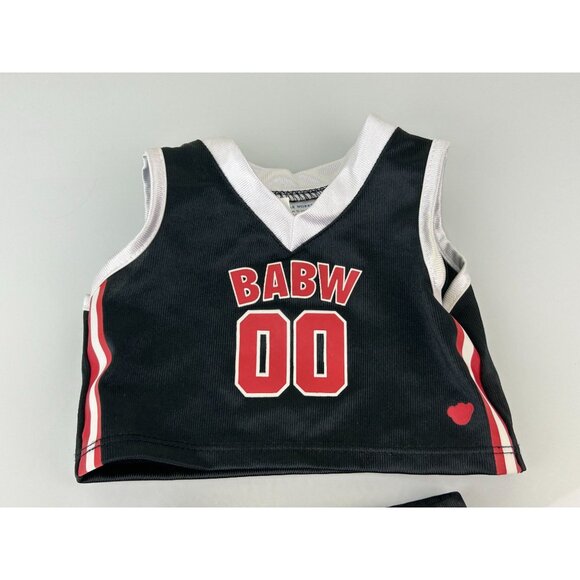 Build-a-Bear Basketball Uniform Outfit Black Red 2022 Sporty 2 piece Set - Picture 6 of 13